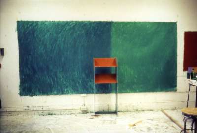 Cabinet in front of Background by Pinchas Cohen Gan, Columbia University, NYC, USA